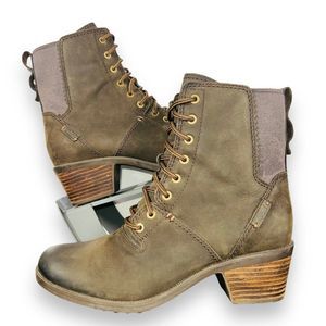 Teva Anaya Lace-up WP Ankle Boots Brown Leather 1111770 Women's 7